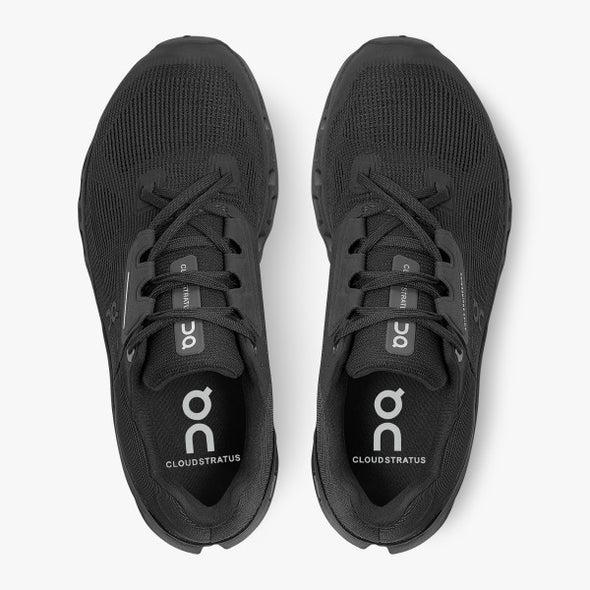 ON Women&#39;s Cloudstratus 2.0 Road Running Shoes - All Black-On