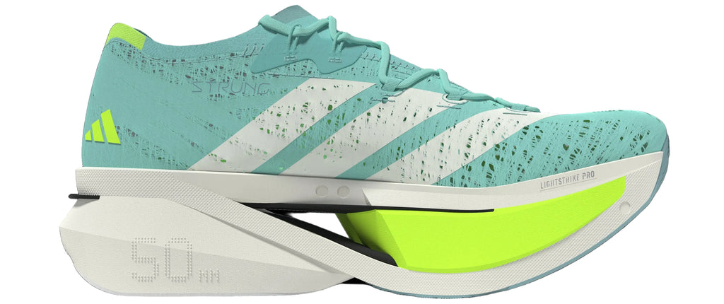 poron☆ Men's Adizero Prime X3 Strung - flash aqua/zero met./lucid lemon