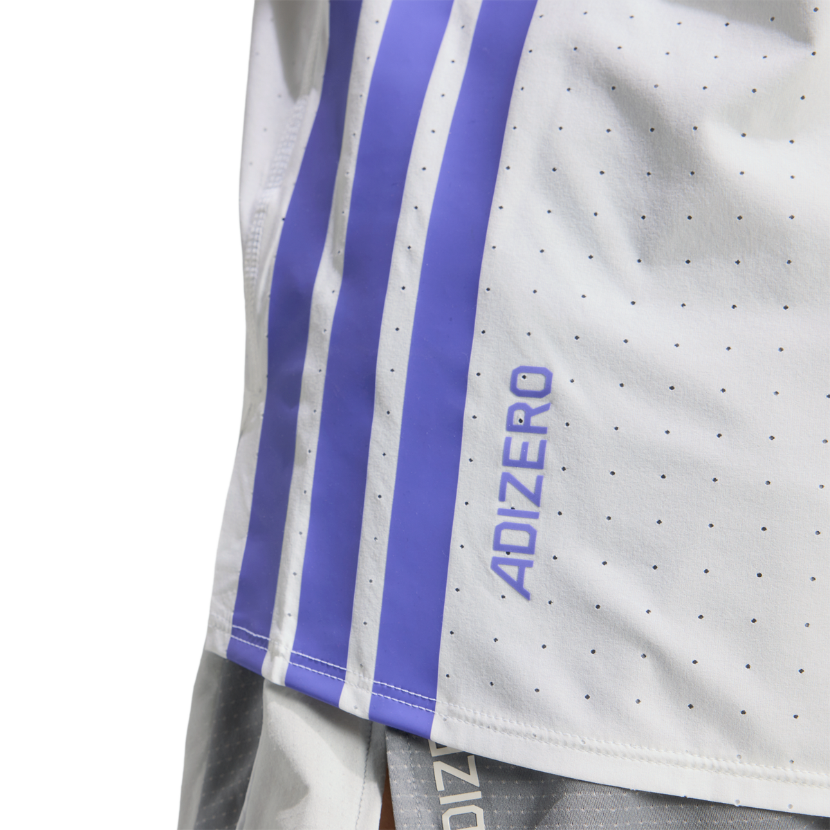 Men's Adizero Tee - WHITE/SOLPUR