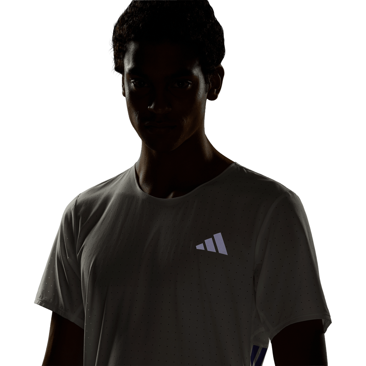 Men's Adizero Tee - WHITE/SOLPUR