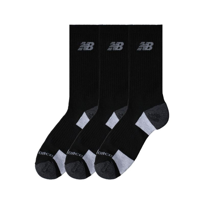 PERFORMANCE ESSENTIALS CREW SOCK 3PK - Black