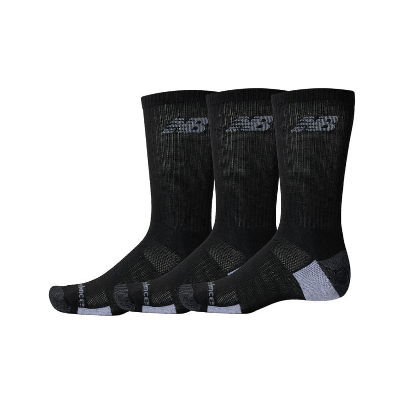PERFORMANCE ESSENTIALS CREW SOCK 3PK - Black