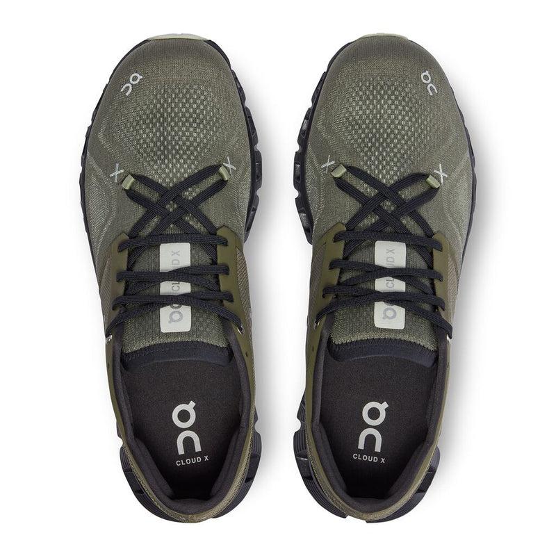 ON Men&#39;s Cloud X 3.0 Road Running Shoes - Olive/Reseda-On