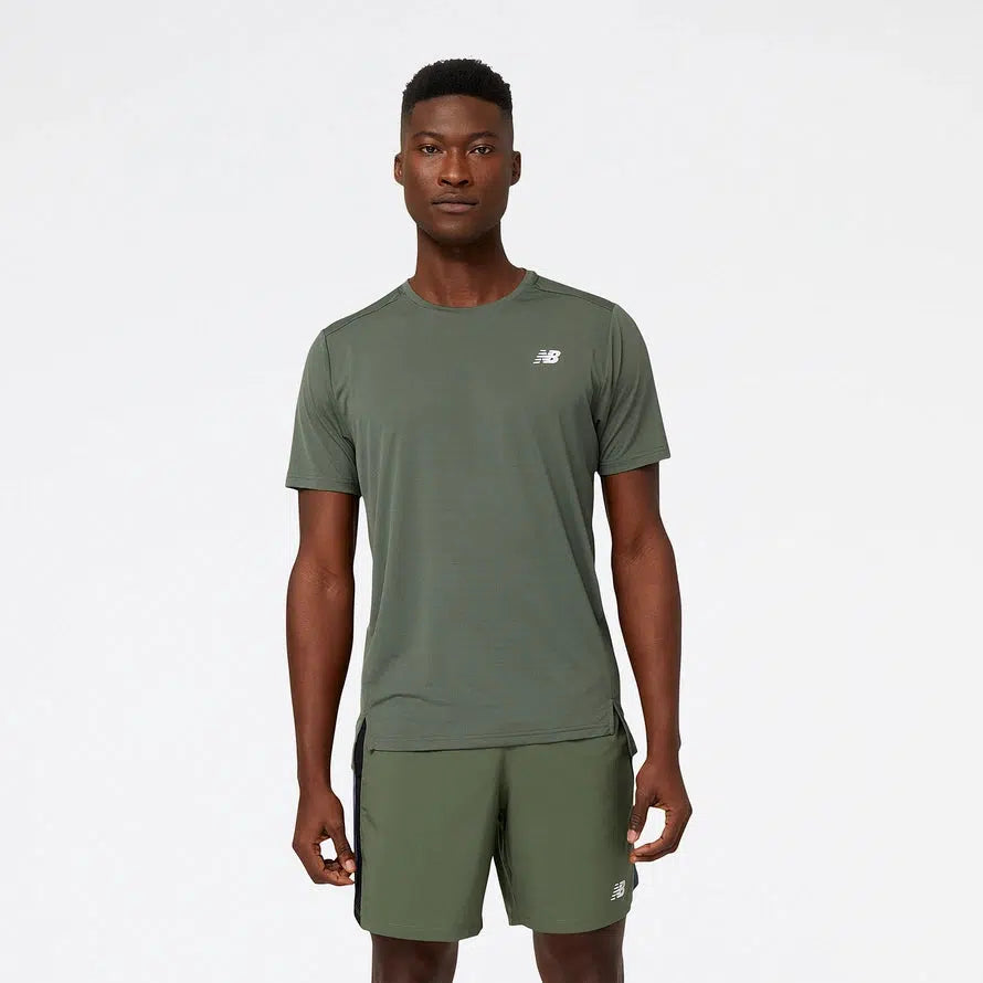 New Balance Men&#39;s Accelerate Short Sleeve - Green-New Balance