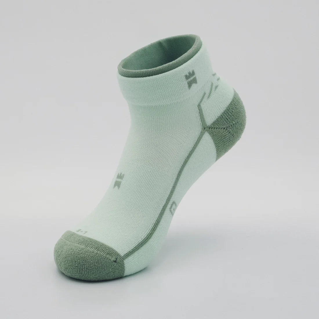 Gilnokie Active X Double Welt Ankle Socks - Mint and Sage