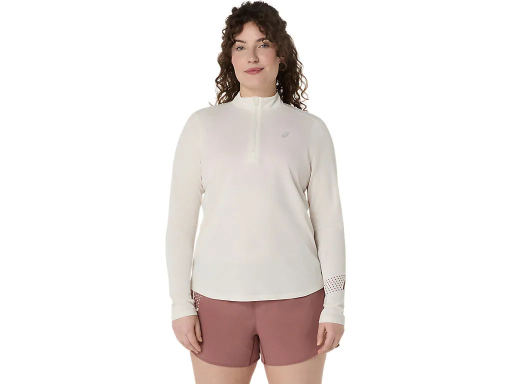 WOMEN&#39;S ASICS ICON 1/2 ZIP LS TOP