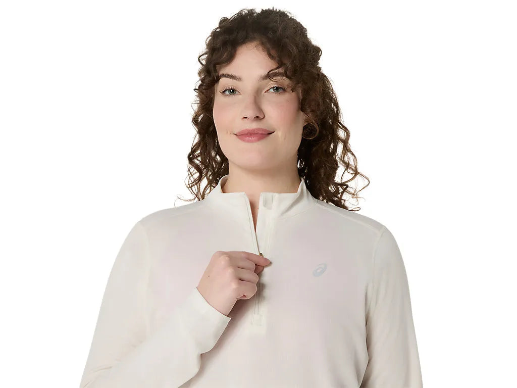 WOMEN&#39;S ASICS ICON 1/2 ZIP LS TOP