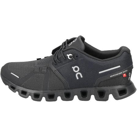 ON Women's Cloud 5 Road Running Shoes-Black-On