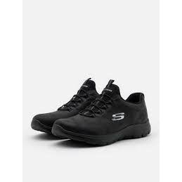 Skechers Women&#39;s Summits Oh So Smooth Road Walking Shoes - Black/Black-Skechers
