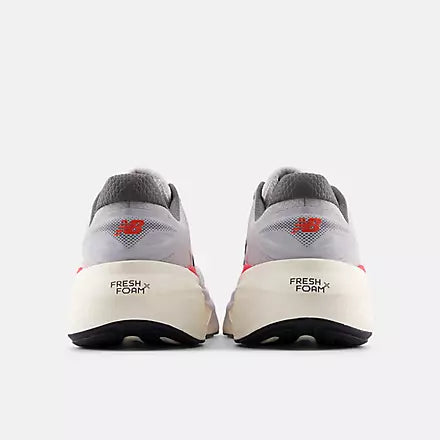 Men's Fresh Foam X More v6 - Grey Matter with True Red and Castlerock