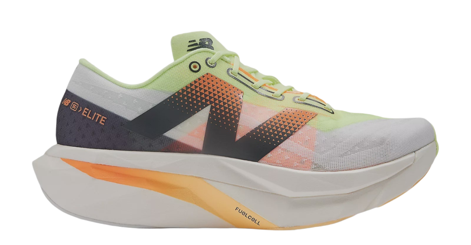 Women's FuelCell SuperComp Elite v4 - White with bleached lime glo Women's FuelCell SuperComp Elite v4 - White with bleached lime glo