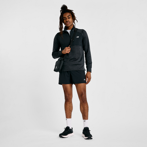 Men's NB Athletics RC Essential Heat Grid HLF Zip - Black