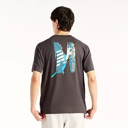 Men's New Balance Collage City Runner Tee - Black