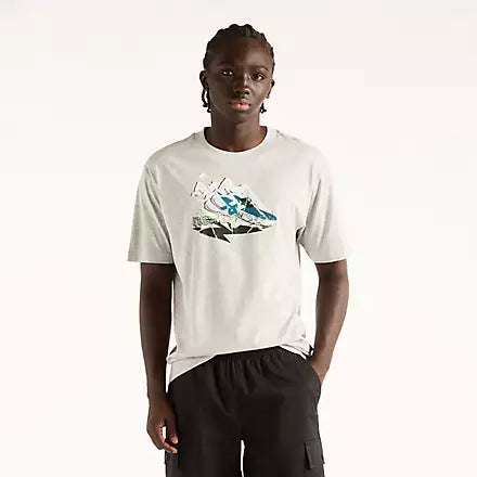 Men's New Balance Collage Rebel Tee  - Grey