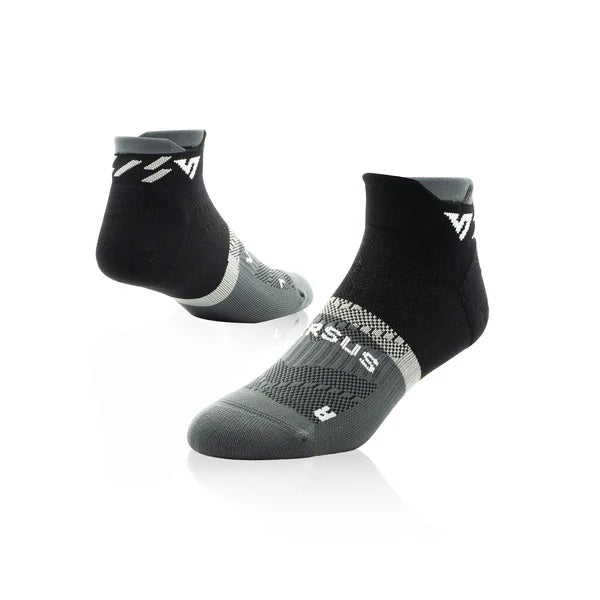Versus Black Titanium Running Ankle Socks