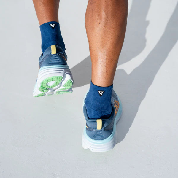 Versus Space Blue Running Quarter Socks