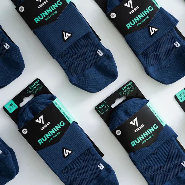 Versus Space Blue Running Quarter Socks