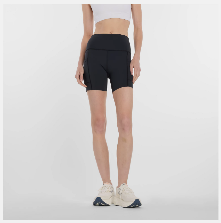NB ATHLETICS SLEEK 6IN FITTED SHORT - Black