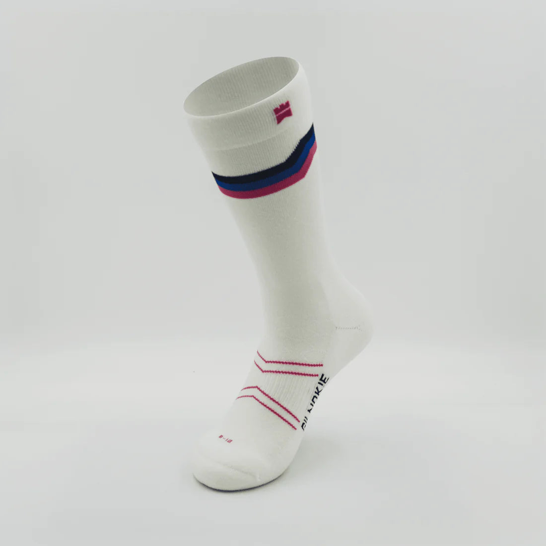 Gilnokie Tilt 2,0 - Pinstripe - Crew Height Sock - White