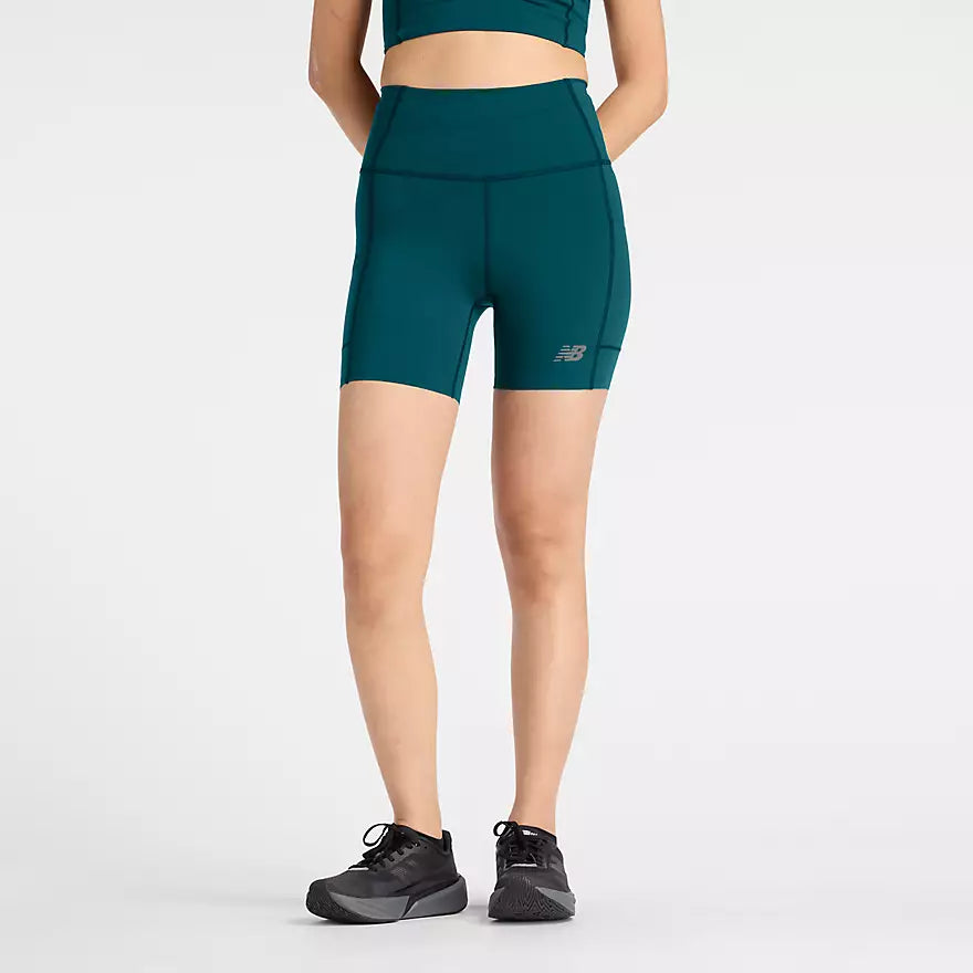 Women's Athletics Sleek Race Storage 6in Fitted Short - Medusa Green