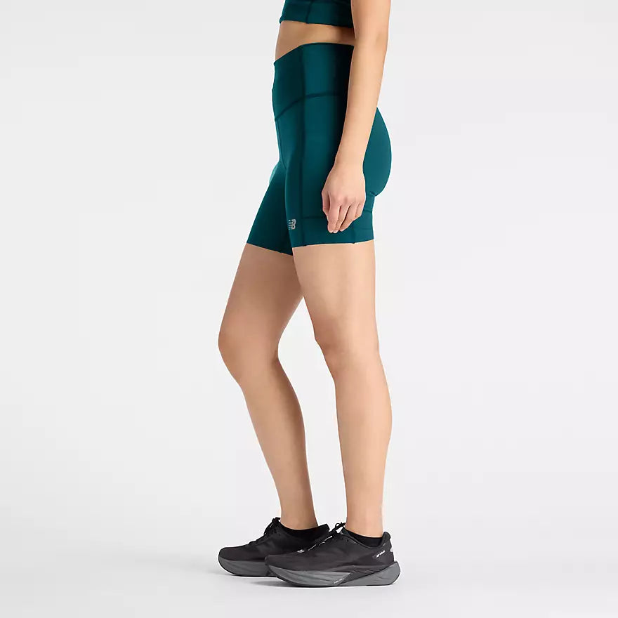 Women's Athletics Sleek Race Storage 6in Fitted Short - Medusa Green
