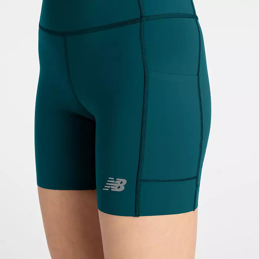 Women's Athletics Sleek Race Storage 6in Fitted Short - Medusa Green