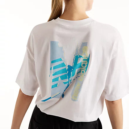 Women's New Balance Collage OS Tee - White