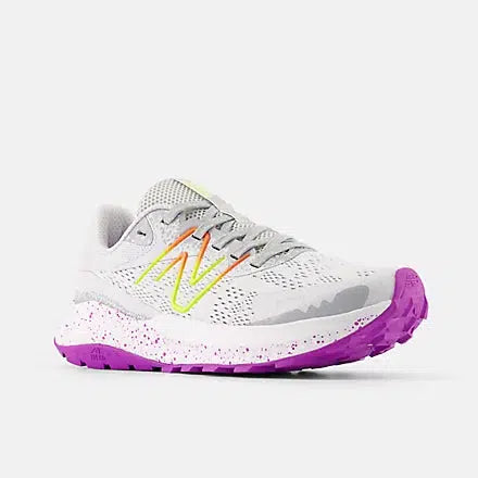 New Balance Women&#39;s DynaSoft Nitrel V5 Trail Running Shoes - Quartz grey with cosmic rose and aluminum grey-New Balance