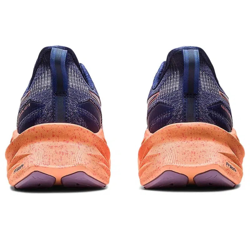 Women&#39;s Novablast 3 LE Road Running Shoes- Indigo Blue/Papaya-Asics