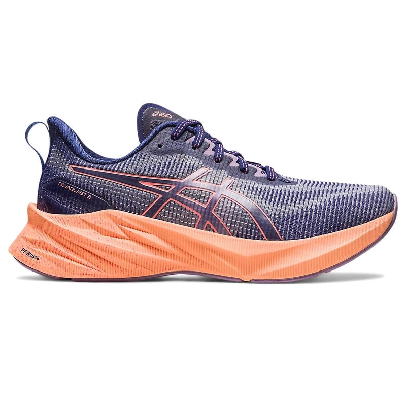 Women&#39;s Novablast 3 LE Road Running Shoes- Indigo Blue/Papaya-Asics