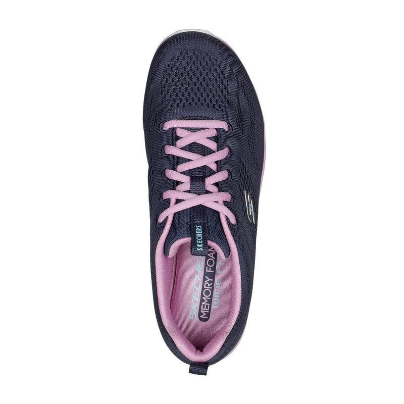 Skechers Women&#39;s Virtue Kind-favor Road Walking Shoes-Navy/Lavender-Skechers
