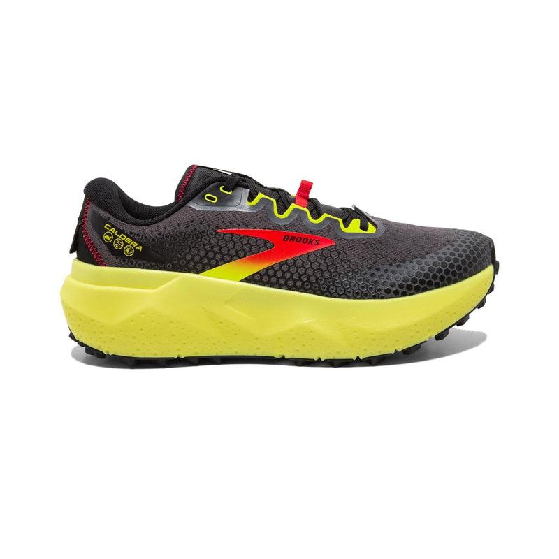 Brooks Men&#39;s Caldera 6 Trail Running Shoes-Black/Fiery Red/Blazing Yellow-Brooks