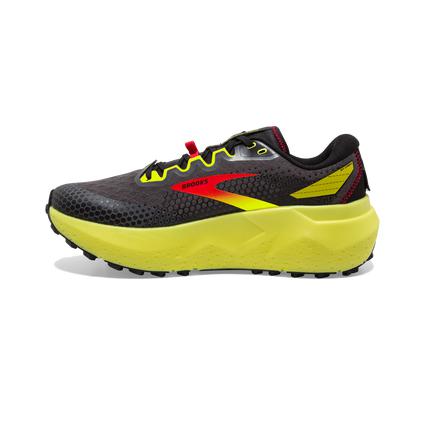 Brooks Men's Caldera 6 Trail Running Shoes-Black/Fiery Red/Blazing Yellow-Brooks