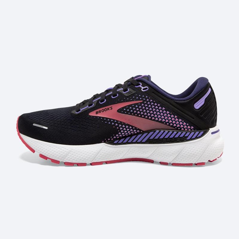 Brooks Women&#39;s Adrenaline GTS 22 Road Running Shoes- Black/Purple/Coral-Brooks