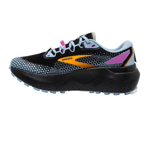 Brooks Women's Caldera 6 Trail Running Shoes - Black/Blue/Yellow-Brooks