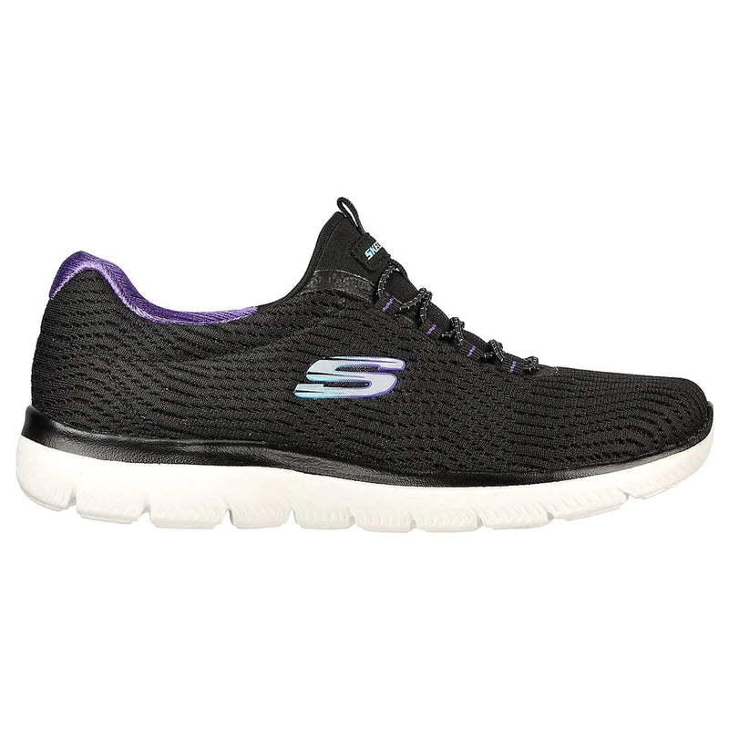 mærkning konkurrence opstrøms Skechers Women's Summits Road Walking Shoes - Black/Purple– The Athlete's  Foot