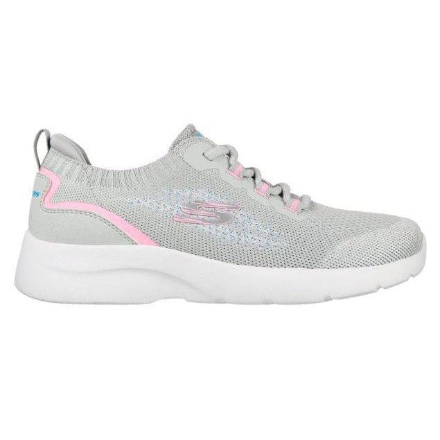 Skechers Women's Dynamight 2.0 Road Walking Shoes - Light Grey/Pink-Skechers