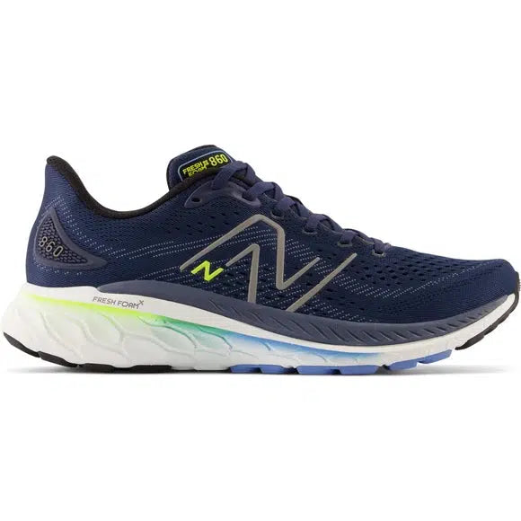 New Balance Men's 860 V13 (4E) Wide Fit Road Running Shoes- DarkBlue/White-New Balance