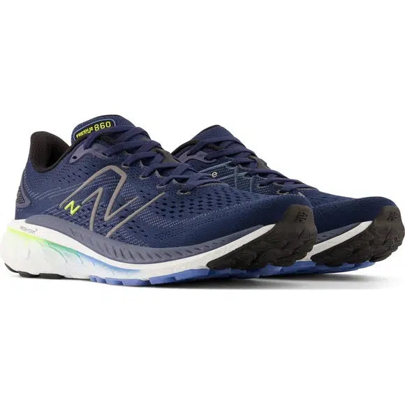 New Balance Men's 860 V13 (4E) Wide Fit Road Running Shoes- DarkBlue/White-New Balance