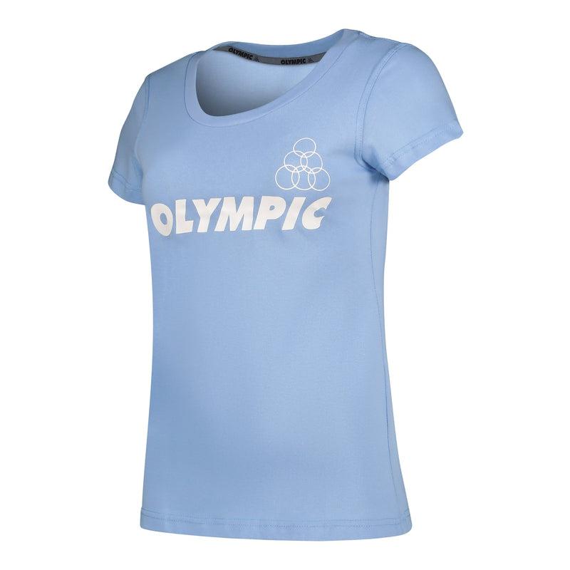 Olympic Ladies Casual combed cotton short sleeve tee – LIGHT BLUE-Olympic
