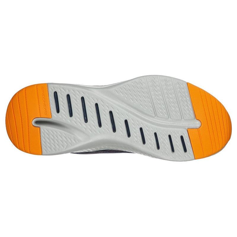 Skechers Men&#39;s Solar Fuse Road Walking Shoes -Navy/Orange-Skechers