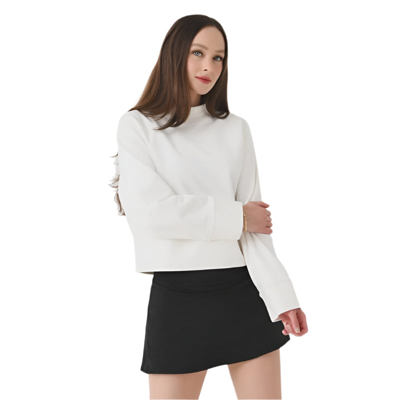 On Women's Crew Neck - Undyed-White-On