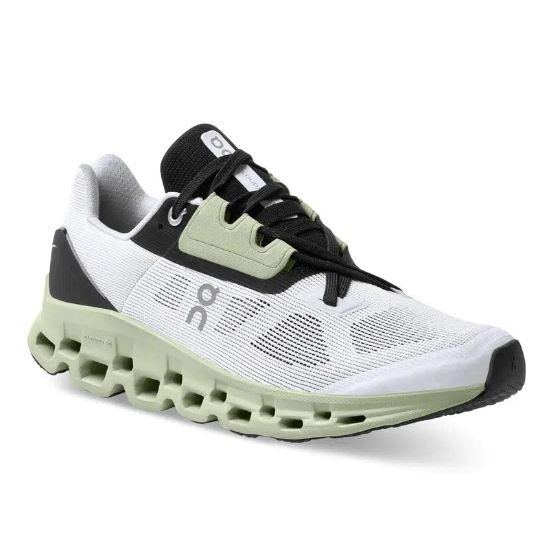 ON Women's Cloudstratus 2.0 Road Running Shoes - White/Black-On