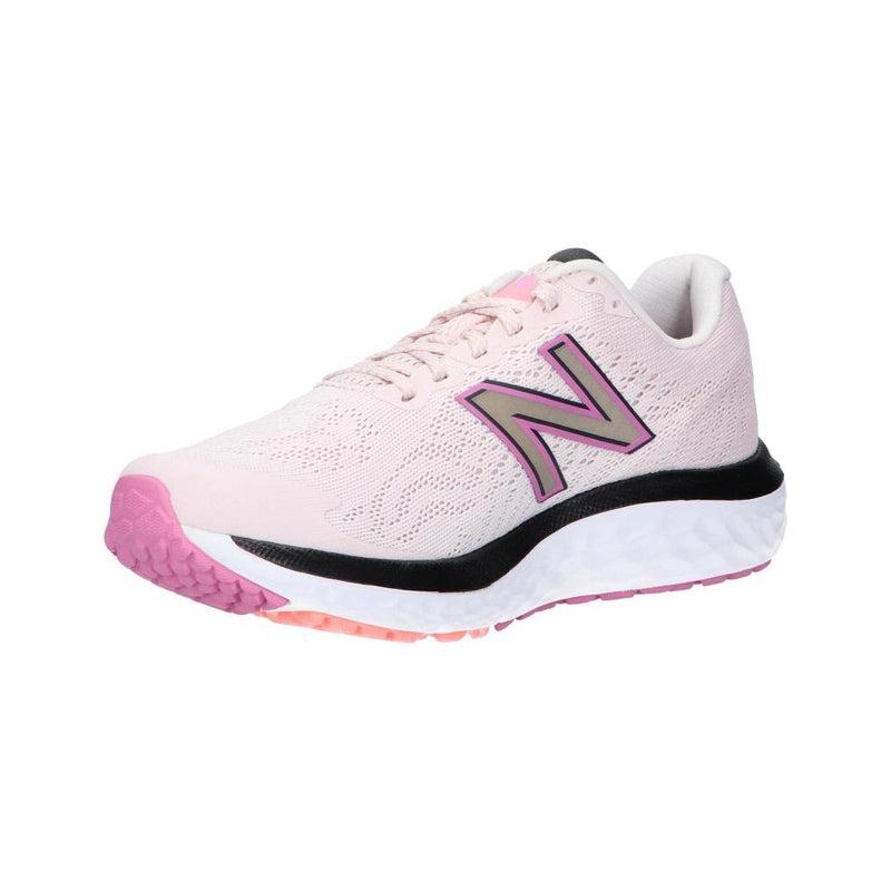 New Balance Women's 680 V7 'D'' Wide Fit Road Running Shoes - Pink with gold metallic-New Balance