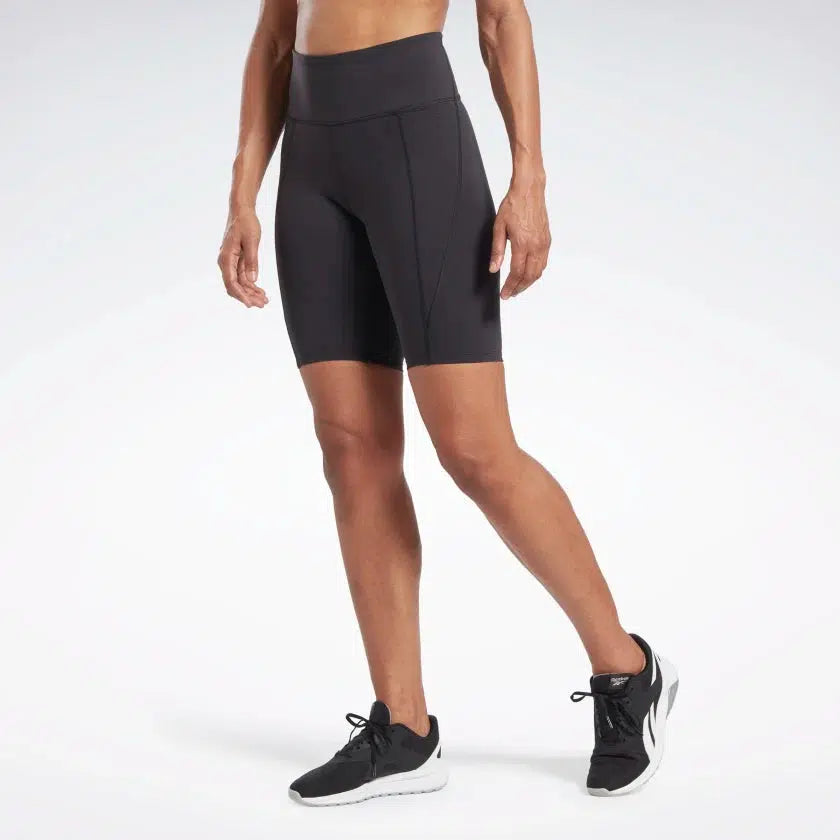 Reebok Women&#39;s Lux HR Legging Shorts - Black-Reebok