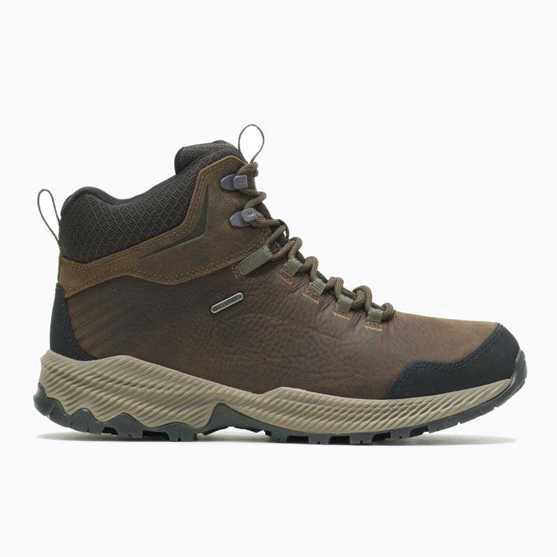 Merrell Men&#39;s ForestBound Mid Leather Water Proof Hiking Boot -CLOUDY-Merrell