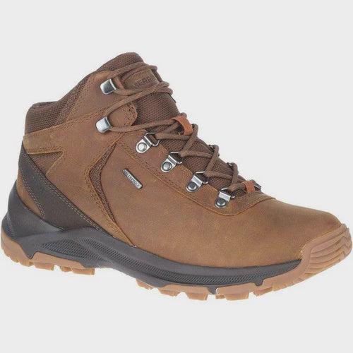 Merrell Men&#39;s Erie Mid Leather Water Proof Hiking Boot - Toffee-Merrell