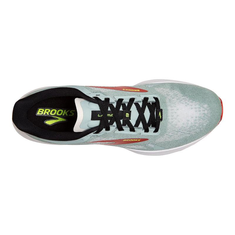 Brooks Men&#39;s Launch 9 Road Running Shoes - Blue Surf/Black/Cherry Tomato-Brooks