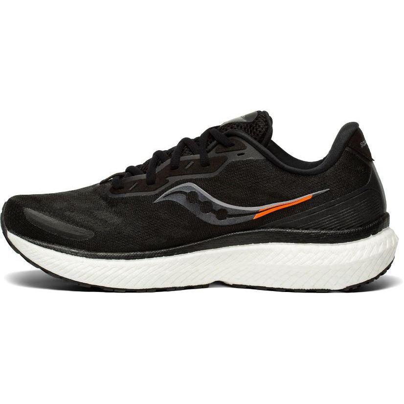 Saucony Men's Triumph 19 2E Wide Road Running Shoes- Black/White Noir/Blanc-Saucony