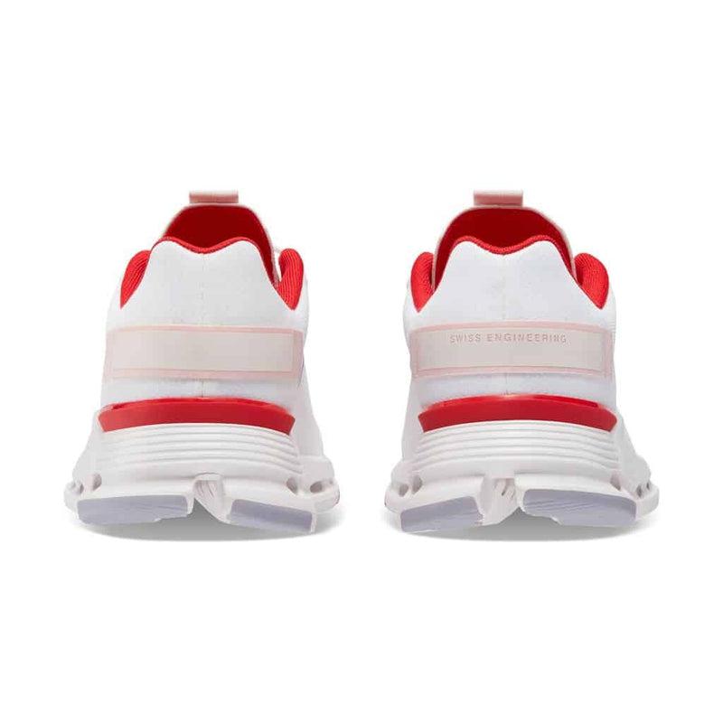 ON Women&#39;s CloudNova Road Running Shoes-White/Red-On